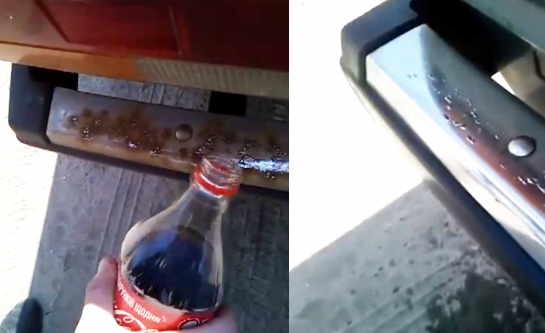 coca cola for cleaning rust