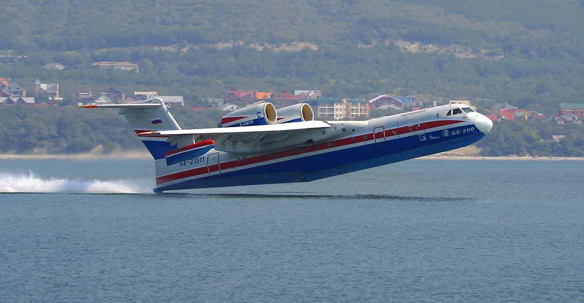 Demonstration Of The Russian Jet Flying Boat BE200