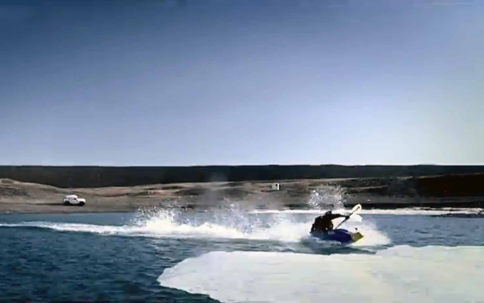 JetPowered Kayak Vs Car In Iceland Top Gear