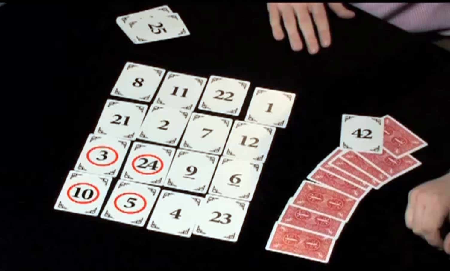 magic card trick 3 columns