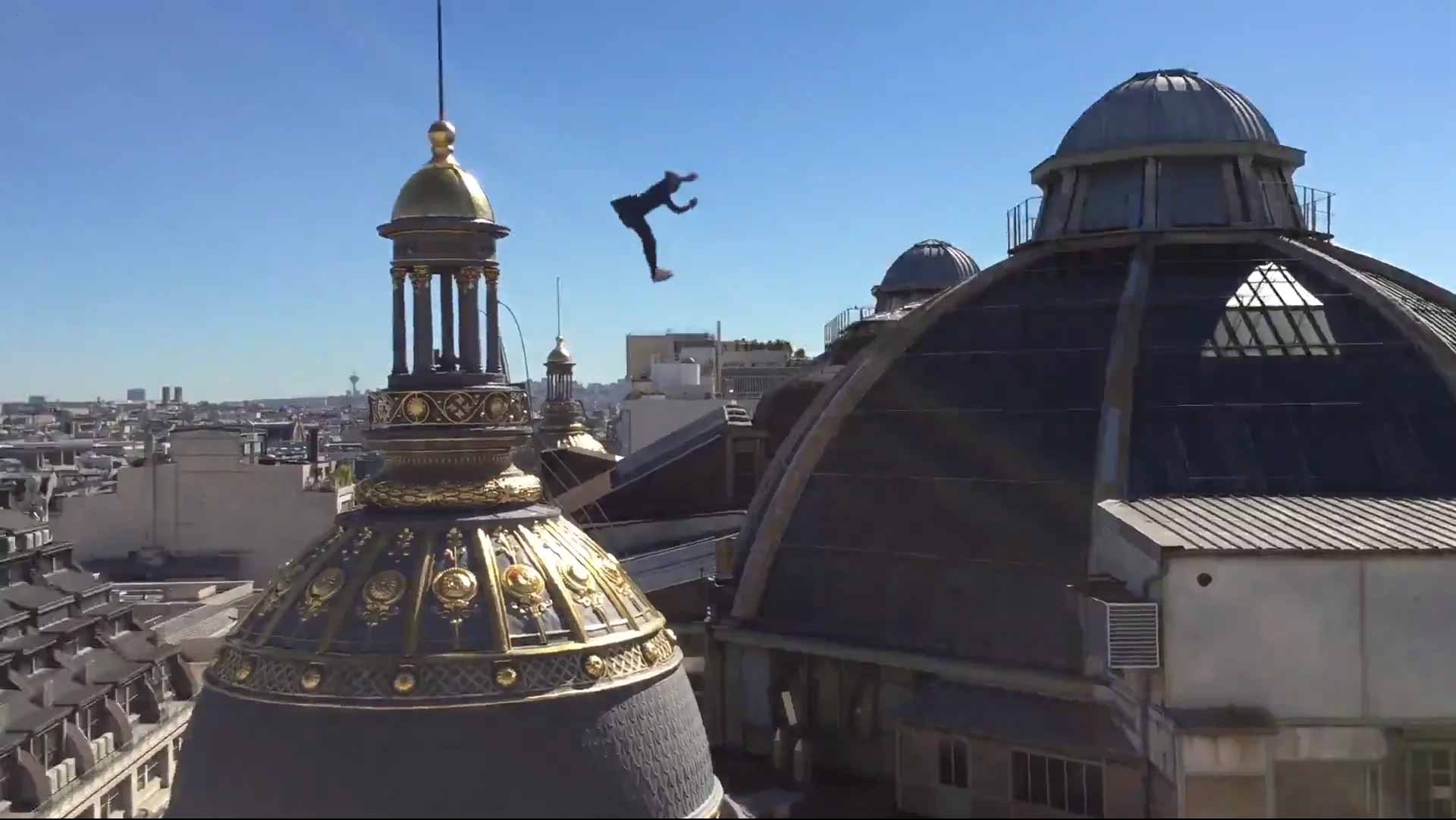 Acrobatics Over The Rooftops Of Paris