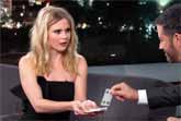 Amazing Invisible Card Deck Magic Trick by Rose McIver At 'Jimmy Kimmel Live'