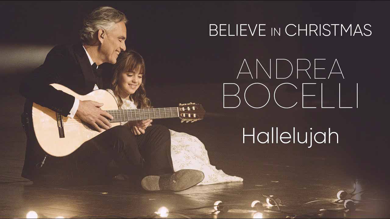Andrea Bocelli and 8-year-old Daughter - 'Hallelujah'