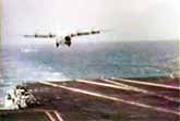 C-130 Hercules Lands on Aircraft Carrier