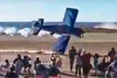 Close Call: Acrobatic Plane Scrapes Wing Just Meters from the Crowd