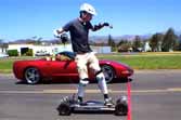 Corvette vs Electric Skateboard