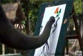 Elephant Paints Self Portrait