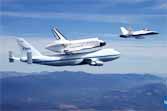 F/A 18 View of Space Shuttle Endeavour Southern California Flyover