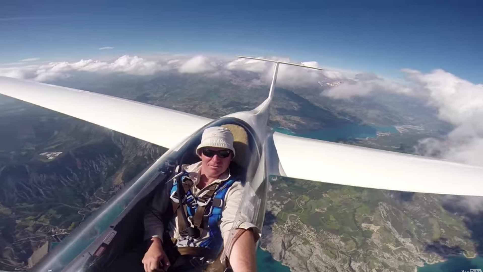 Flying Over The French Alps In A Glider