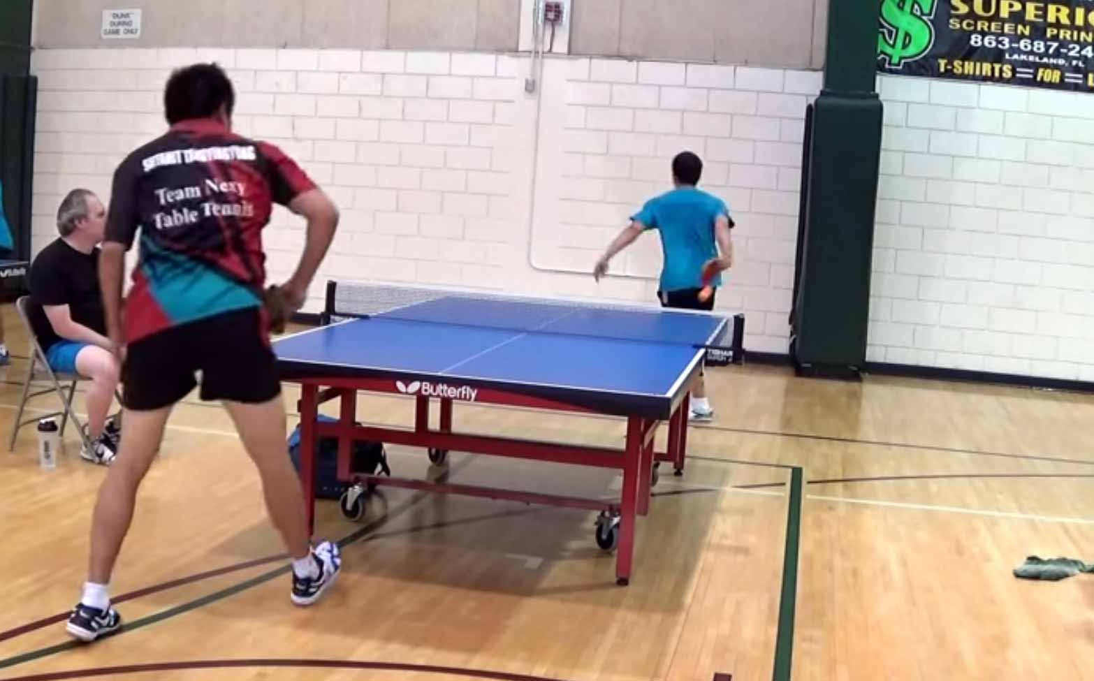 Incredible BehindTheBack Table Tennis Shot