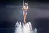 Mesmerizing Aerial Dance Over Magical Fountain