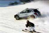 Car vs Ski Race