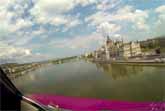 Pilot's View Of Airbus A320 Low Pass Over The Danube In Budapest