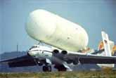 Russian Aircraft With A Huge Rocket Fuel Tank On Its Back