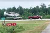 Seaplane Take-Off From Trailer