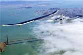 Solar Powered Plane Flies Over Golden Gate Bridge