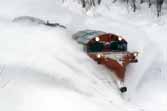 Train Plowing Through Deep Snow In Japan