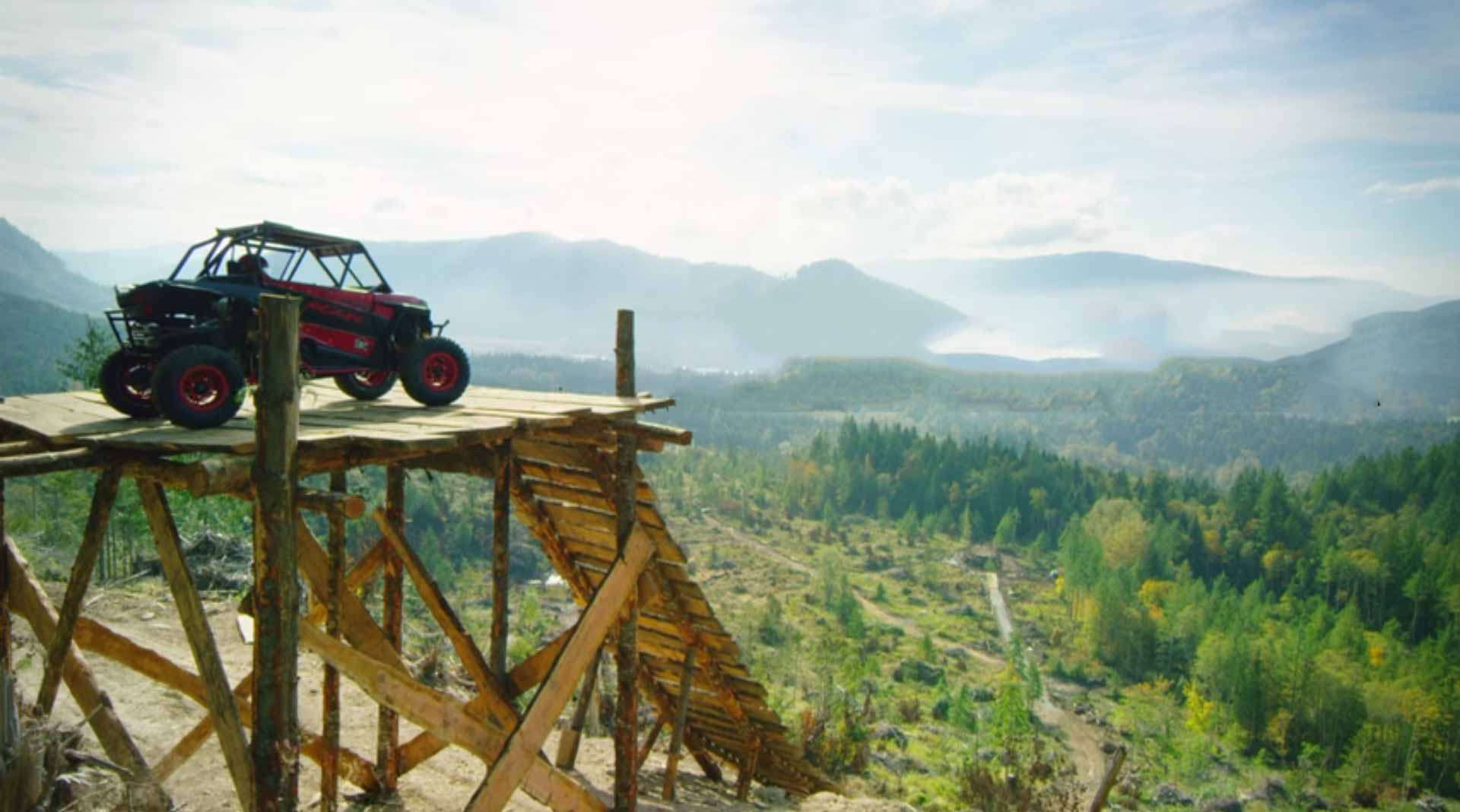 Utility Terrain Vehicle Stunt Driving